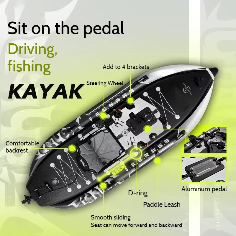 Fishing Boat Paddle - Perahu Kayak Pancing Tiup 2-in-1 dengan