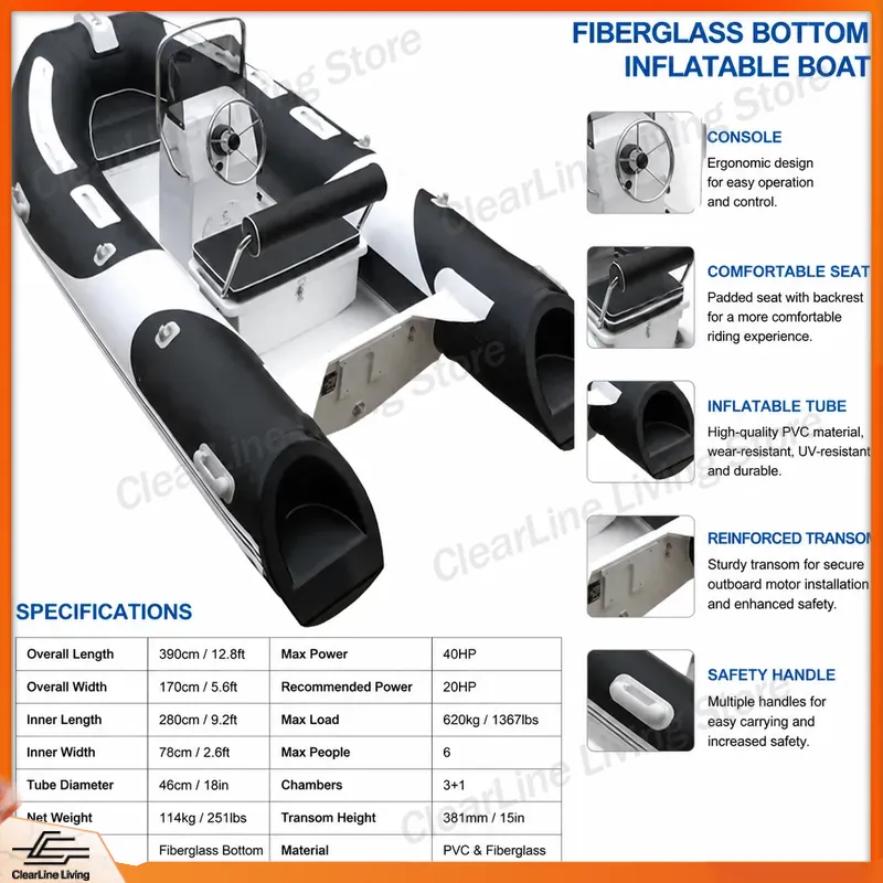 Perahu Karet Tiup 3.6M Fibergl - Fishing Boat Fiberglass ulasan dan harga