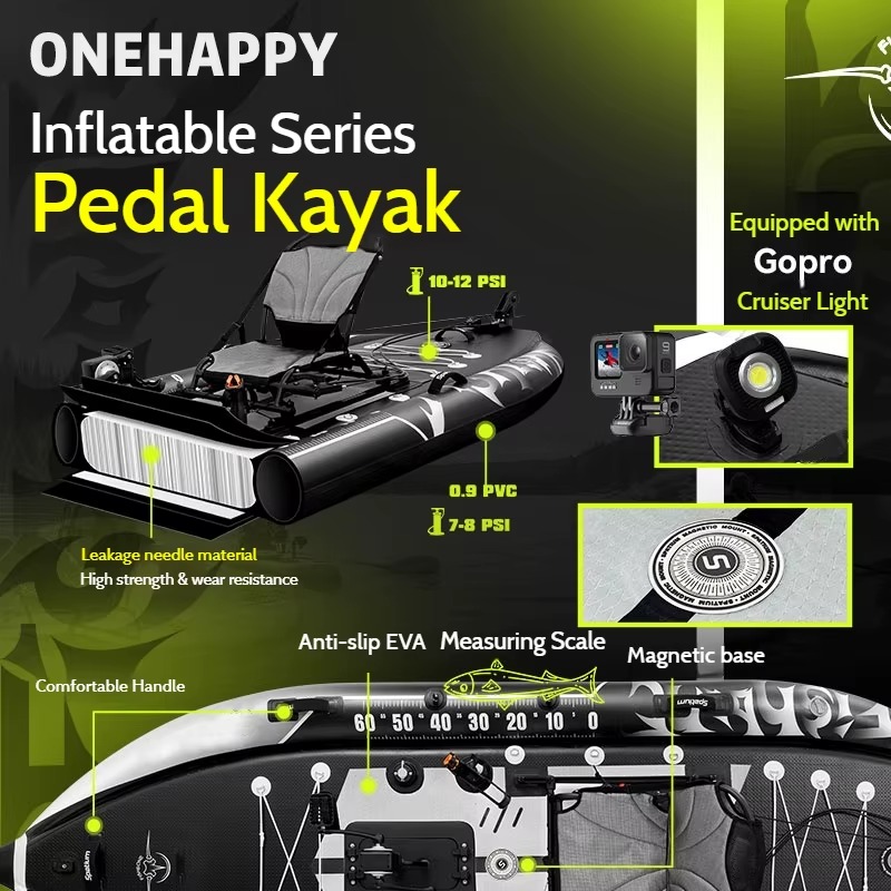 Perahu Kayak Pancing Tiup 2-in - Fishing Boat Paddle ulasan dan harga