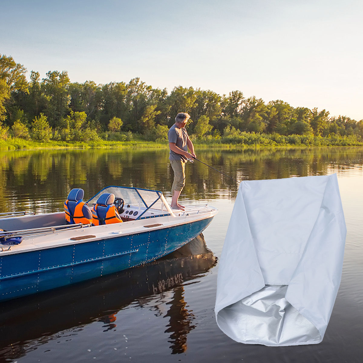 Sarung Kursi Perahu Kain Oxfor - Fishing Boat Cover ulasan dan harga